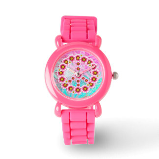 Peace bloemen horloge