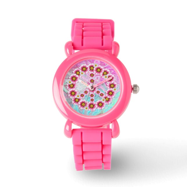Peace bloemen horloge (Voorkant)