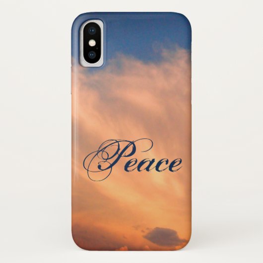 Peace Blue Sky Fluffy Pink Clouds Foto Celestial Case-Mate iPhone Case (Achterkant)