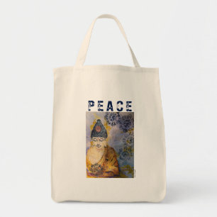 Peace Buddha Art Canvas Grocery Canvas tas