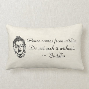 Peace Buddha Quotes Kussen