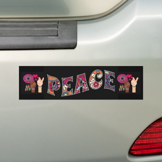 Peace Bumpersticker (Op auto)