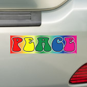 Peace Bumpersticker (Op auto)