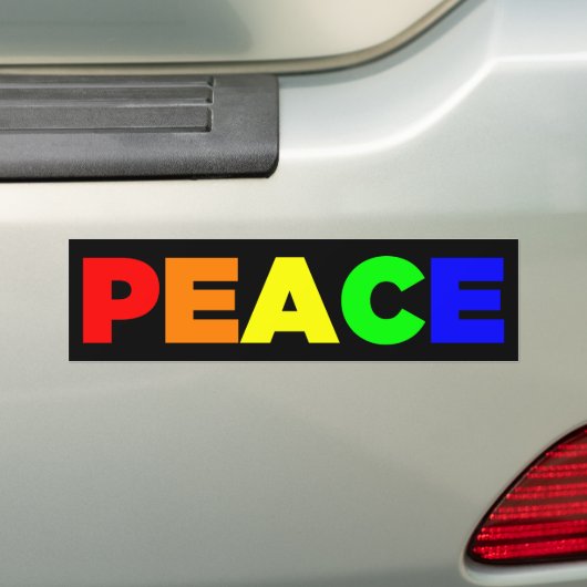 Peace Bumpersticker (Op auto)