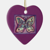 Peace Butterfly Word Art Gift Holiday Ornament (Rechts)
