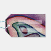 Peace Butterfly Word Custom Card-Labels Cadeaulabel (Achterkant Horizontaal)