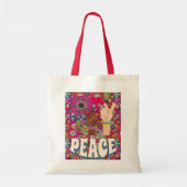 Peace Canvas tas (Achterkant)