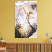 Peace Canvas Witte duif - Abstract schilderij (Insitu (Woonkamer))