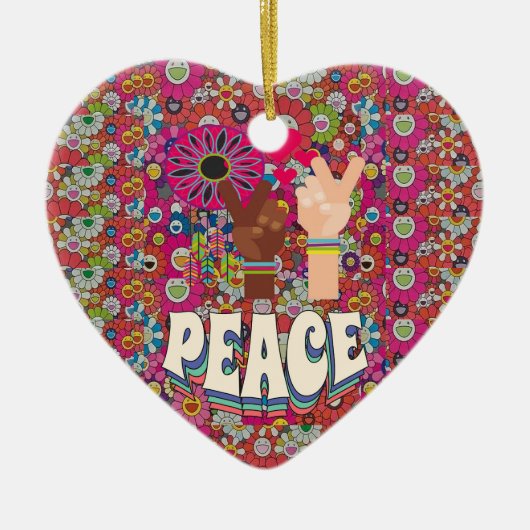Peace Ceramic Ornament (Voorkant)