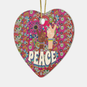 Peace Ceramic Ornament