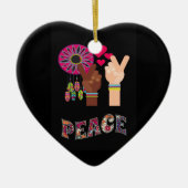 Peace Ceramic Ornament (Voorkant)