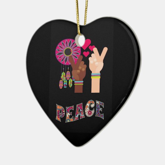 Peace Ceramic Ornament (Links)
