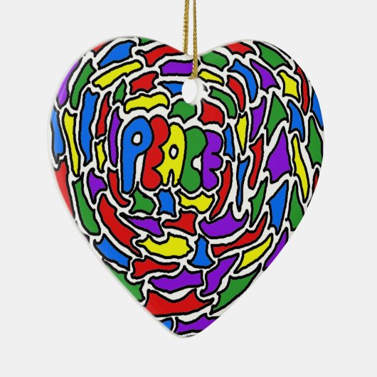 Peace Ceramic Ornament (Rechts)