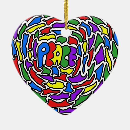 Peace Ceramic Ornament (Voorkant)