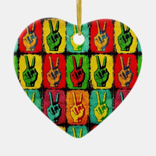 Peace Ceramic Ornament (Voorkant)