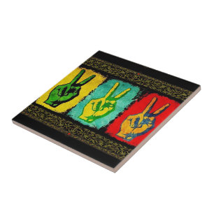 Peace Ceramic TIle Tegeltje
