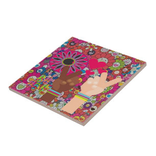 Peace Ceramic TIle Tegeltje