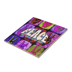 Peace Ceramic TIle Tegeltje