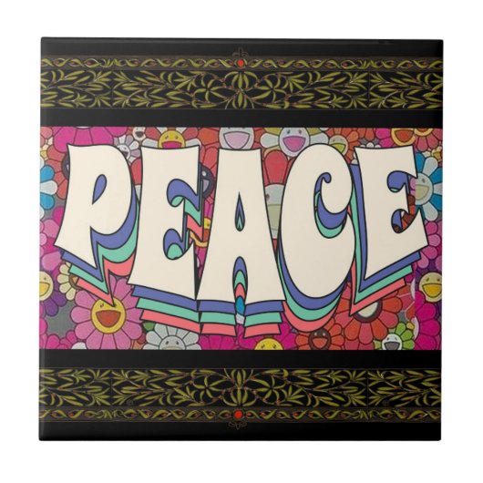 Peace Ceramic TIle Tegeltje (Voorkant)