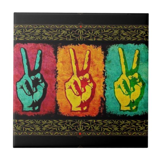 Peace Ceramic TIle Tegeltje (Voorkant)
