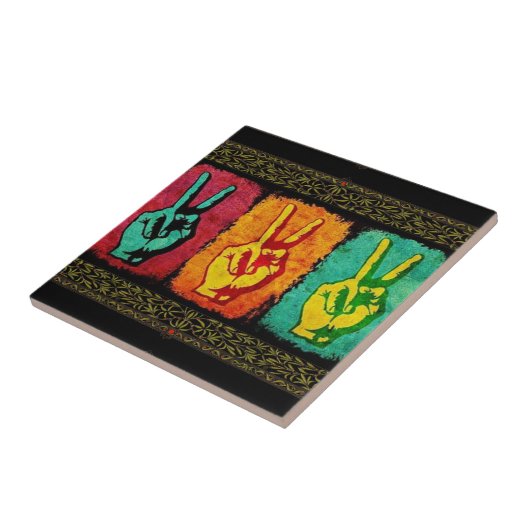 Peace Ceramic TIle Tegeltje (Zijkant)