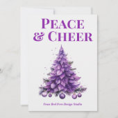  Peace & Cheer Holiday Card for Clients Feestdagenkaart (Voorkant)