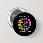 Peace Cheerleader Ronde Button 5,7 Cm (Voorkant /achterkant)