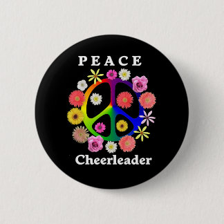Peace Cheerleader Ronde Button 5,7 Cm