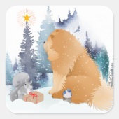 PEACE Chow dog 2 maten stickers (Voorkant)