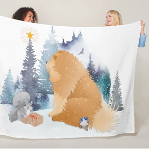 PEACE Chow hondenvakantie Fleece Deken