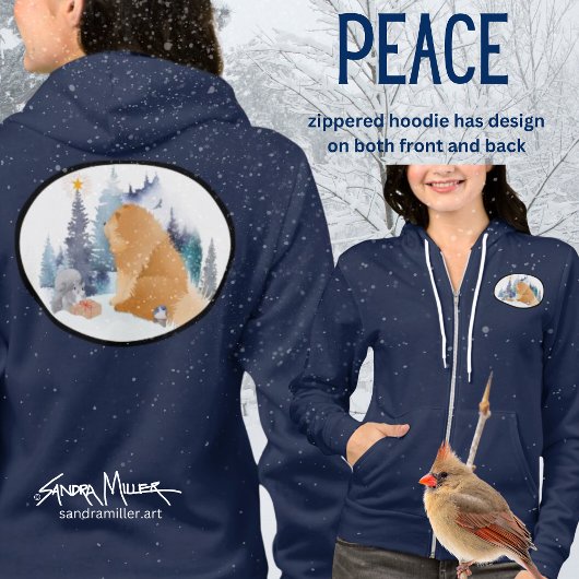 PEACE Chow hoodie voor en achter