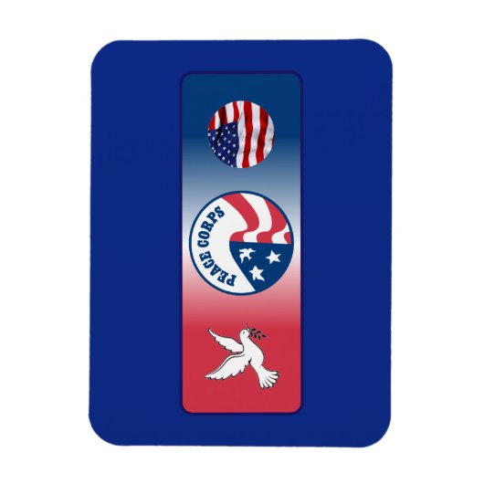 Peace Corps Dove Shield Magneet (Verticaal)
