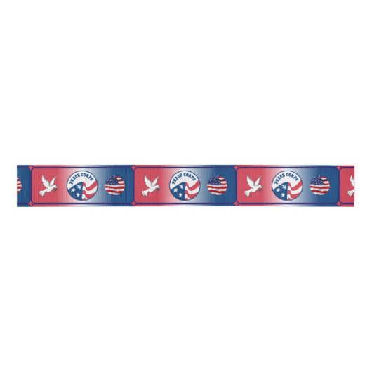 Peace Corps Dove Shield Ribbon Grosgrain Lint (Voorkant)