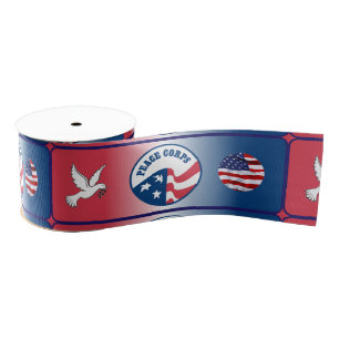 Peace Corps Dove Shield Ribbon Grosgrain Lint