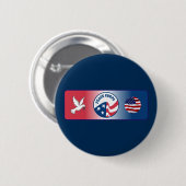 Peace Corps Dove Shield Ronde Button 5,7 Cm (Voorkant /achterkant)