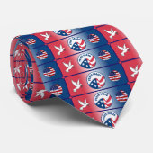 Peace Corps Dove Shield Tiled Necktie Stropdas (Opgerold)