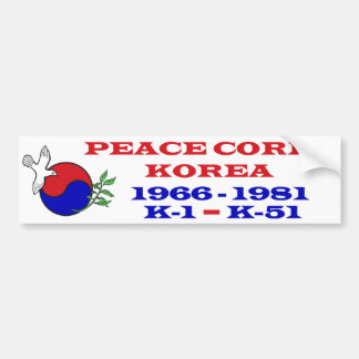 Peace Corps Korea Bumpersticker