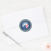 Peace Corps Universal Rope Shield Ronde Sticker (Envelop)