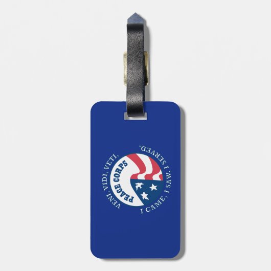 Peace Corps VV Shield Bagagelabel (Achterkant verticaal)