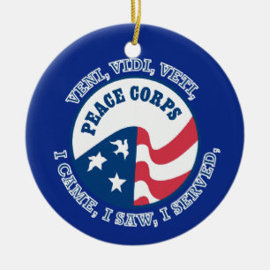 Peace Corps VV Shield Keramisch Ornament