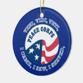 Peace Corps VV Shield Keramisch Ornament (Links)