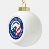Peace Corps VV Shield Keramische Bal Ornament (Rechts)