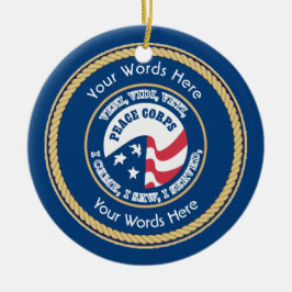 Peace Corps VV Universal Shield Keramisch Ornament