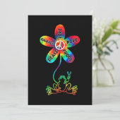 Peace Courage Love Hope Frogs Hippie Kaart (Staand voorkant)