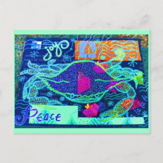 Peace Crab Collage Briefkaart (Voorkant)