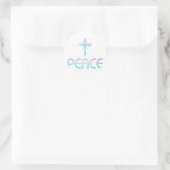 Peace Cross Christelijk Ronde Sticker (Tas)