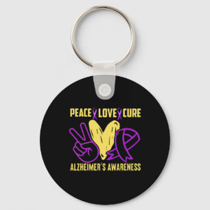 Peace Cure Love Heimerheimer's Bewustzijn Sleutelhanger