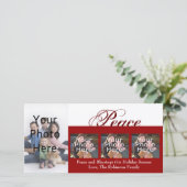 Peace Custom Christmas-fotokaarten Feestdagenkaart (Staand voorkant)