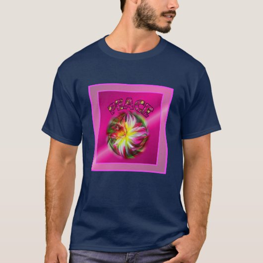 Peace Dahlia Flower Inspirerend T-shirt (Voorkant)