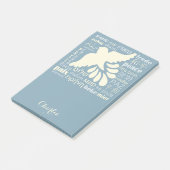 PEACE dans les langues Nom personnalisé Post-It no (Incliné)